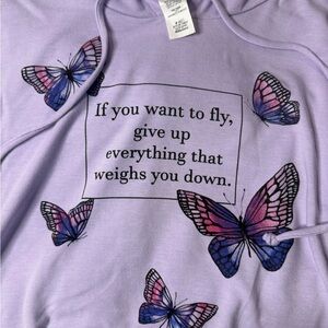 MadRag Lavender Hoodie Size M colorful  casual lightweight whimsical